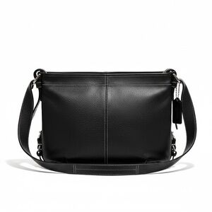 Coach Black Leather Shoulder Bag Hobo Purse